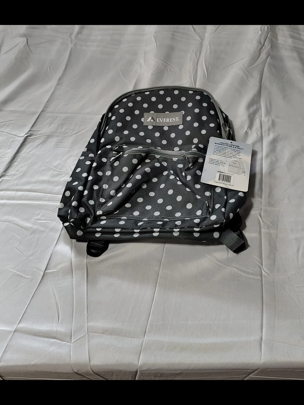 Black Polka Dot Backpack